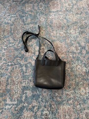 Madewell Black Leather Mini Tote Crossbody